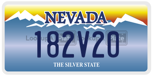 182V20 license plate in Nevada