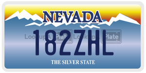 182ZHL  license plate in NV