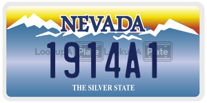 1914A1 license plate in Nevada