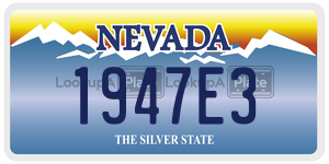 1947E3  license plate in NV