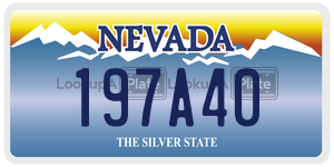 197A40 license plate in Nevada