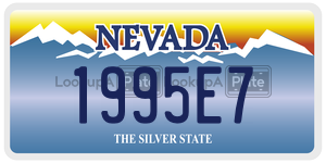 1995E7  license plate in NV