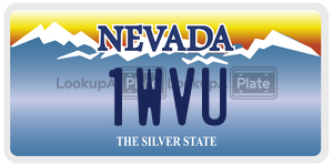 1WVU license plate in Nevada