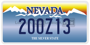 200Z13 license plate in Nevada