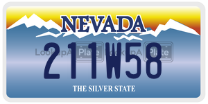 211W58  license plate in NV