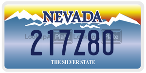 217Z80  license plate in NV