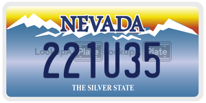 221U35  license plate in NV