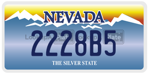 2228B5  license plate in NV