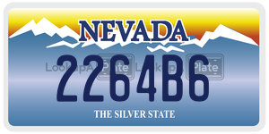 2264B6  license plate in NV