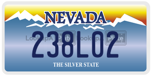 238L02  license plate in NV