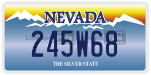 245W68  license plate in NV