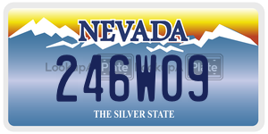 246W09  license plate in NV