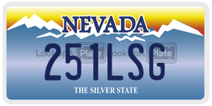 251LSG  license plate in NV