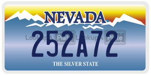 252A72  license plate in NV