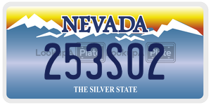 253S02  license plate in NV
