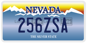 256ZSA  license plate in NV