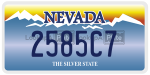 2585C7  license plate in NV