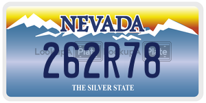 262R78  license plate in NV