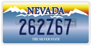 262Z67 license plate in Nevada