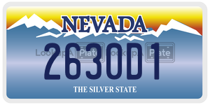 2630D1  license plate in NV