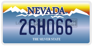 26H066  license plate in NV