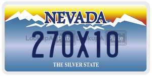 270X10  license plate in NV