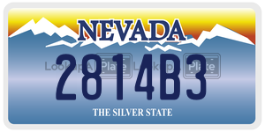 2814B3  license plate in NV