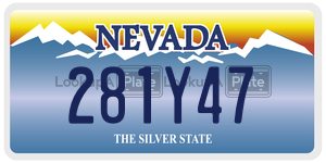 281Y47 license plate in Nevada
