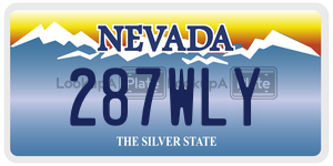 287WLY license plate in Nevada