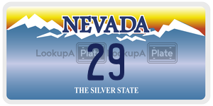 29 license plate in Nevada