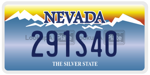 291S40  license plate in NV
