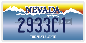 2933C1 license plate in Nevada