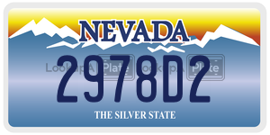 2978D2 license plate in Nevada