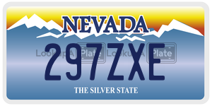 297ZXE license plate in Nevada
