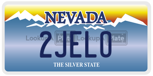 2JELO  license plate in NV