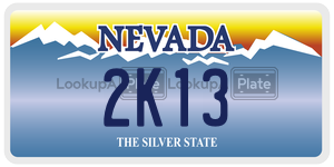 2K13 license plate in Nevada