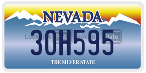 30H595 license plate in Nevada