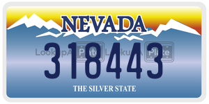 318443  license plate in NV