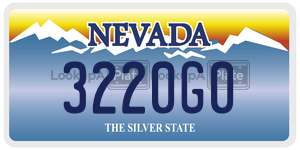 3220G0  license plate in NV