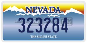 323284 license plate in Nevada