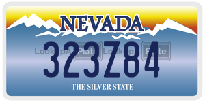 323Z84 license plate in Nevada