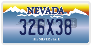 326X38  license plate in NV
