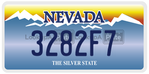 3282F7  license plate in NV