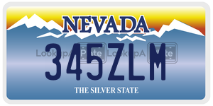 345ZLM  license plate in NV