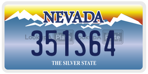 351S64  license plate in NV