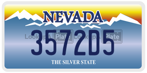 3572D5  license plate in NV