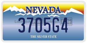 3705G4  license plate in NV