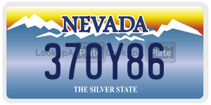 370Y86  license plate in NV