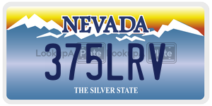 375LRV license plate in Nevada