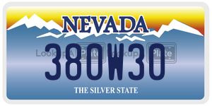 380W30  license plate in NV